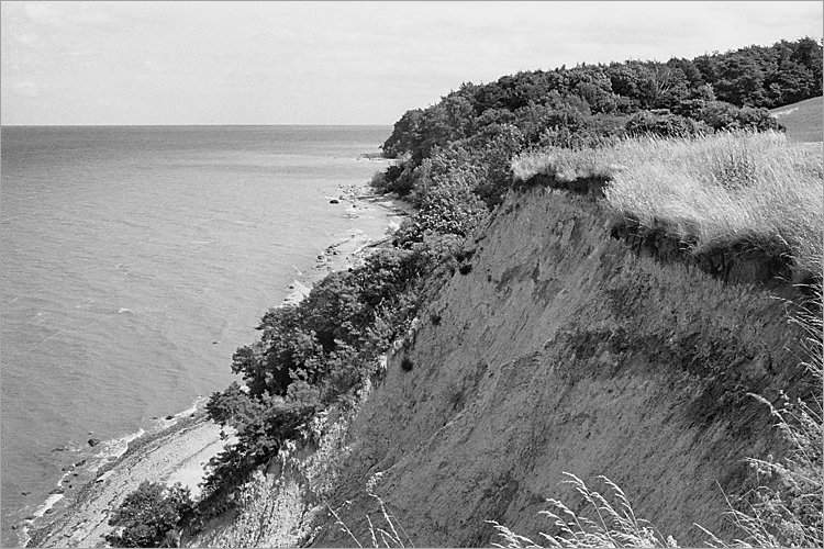 »Die Steilküste von Møns Klint«, aus dem Portfolio »Møns Klint«, Foto © Friedhelm Denkeler 1983