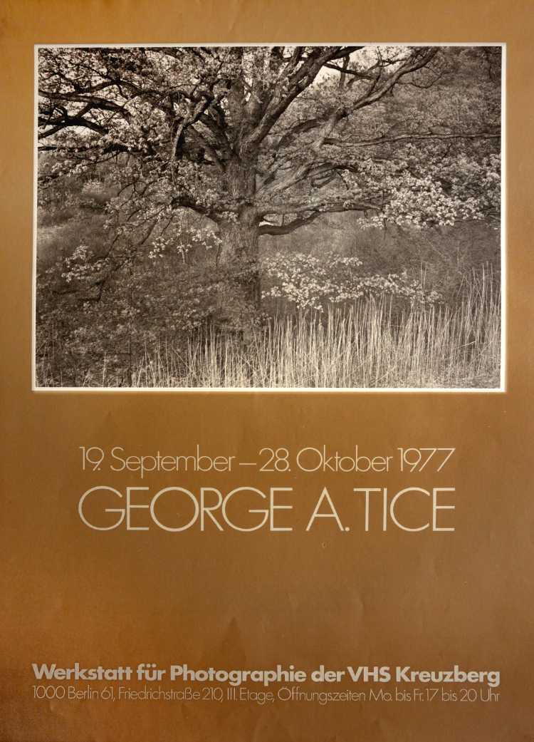 Plakat der Werkstatt für Photographie: »George A. Tice«, 1977, Foto © Friedhelm Denkeler