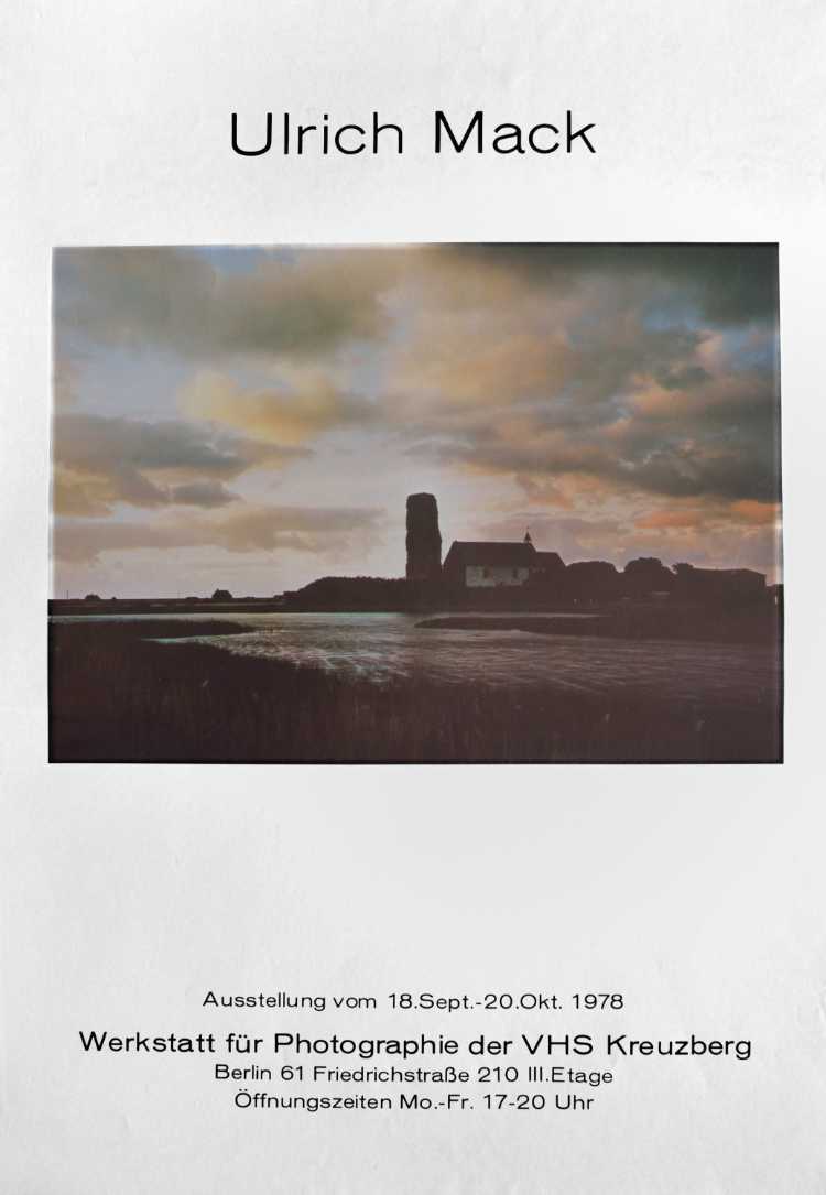 Plakat der Werkstatt für Photographie: »Ulrich Mack«, 1978, Foto © Friedhelm Denkeler