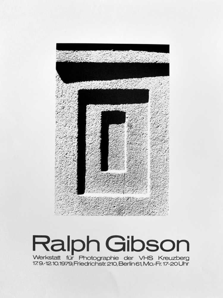 Plakat der Werkstatt für Photographie: »Ralph Gibson«, 1979, Foto © Friedhelm Denkeler