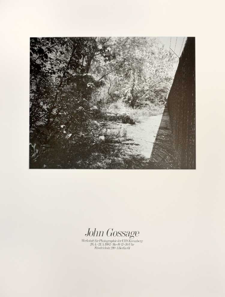 Plakat der Werkstatt für Photographie: »John Gossage«, 1982, Foto © Friedhelm Denkeler